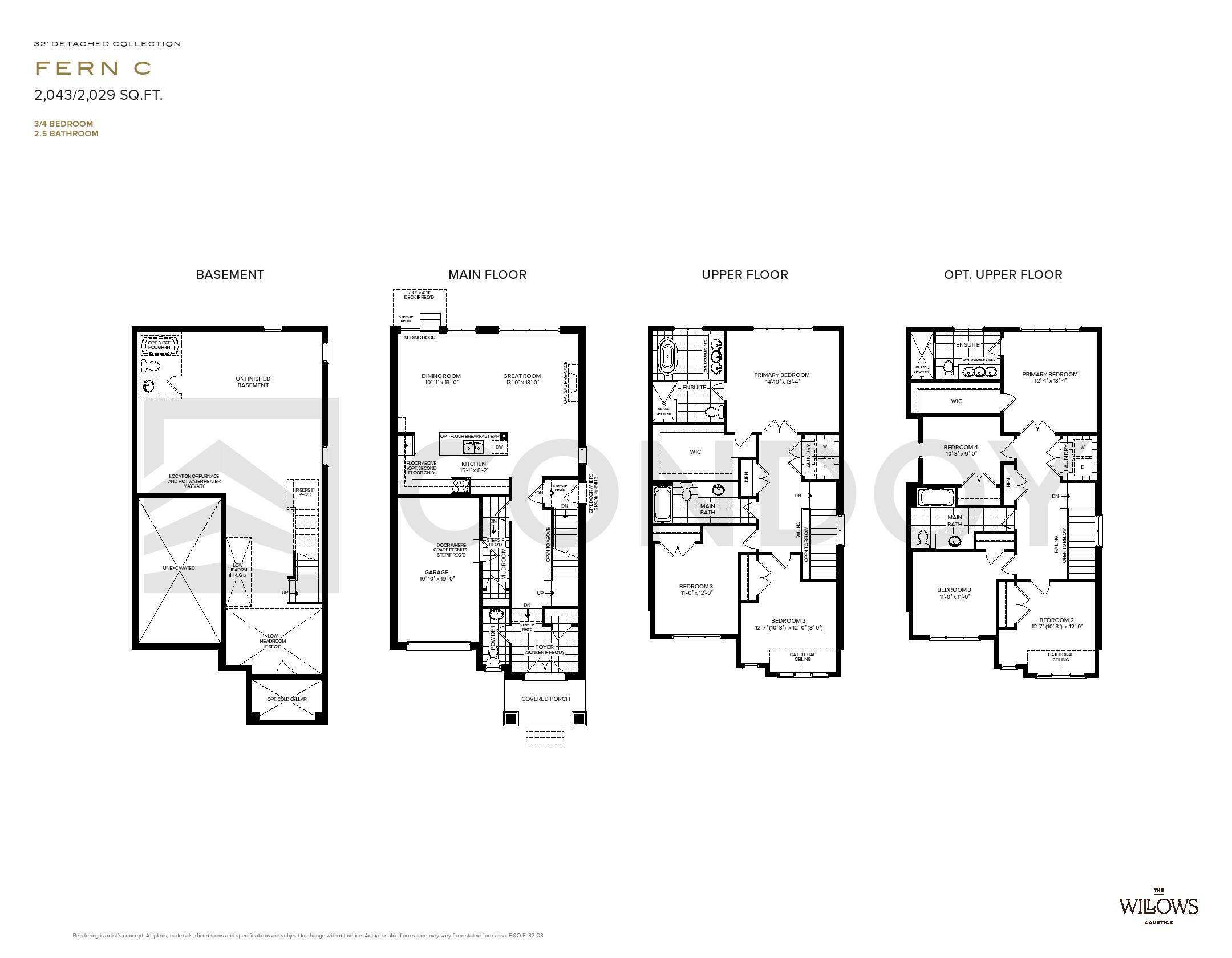 The Willows Homes F E R N C floorplan