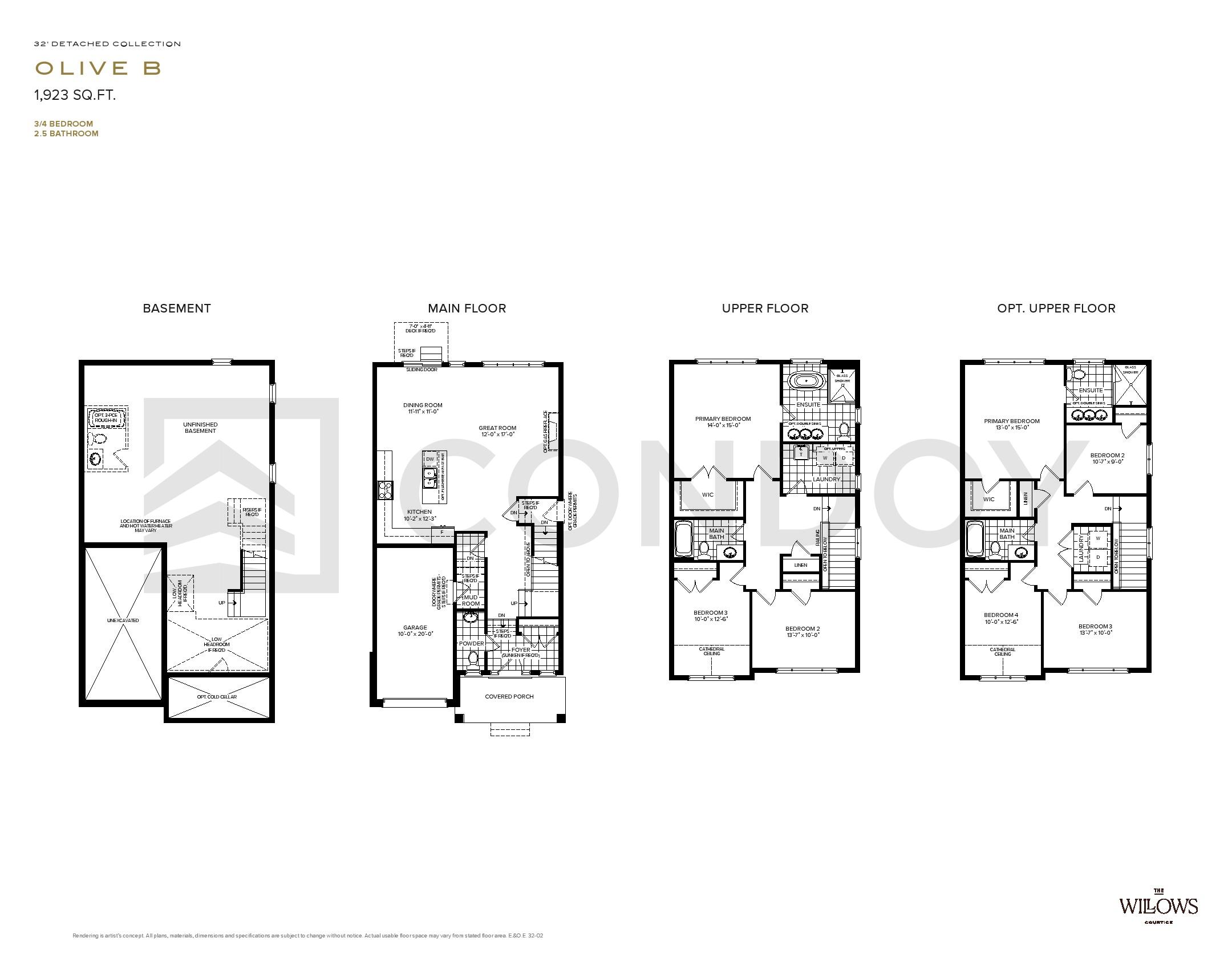 The Willows Homes O L I V E B floorplan