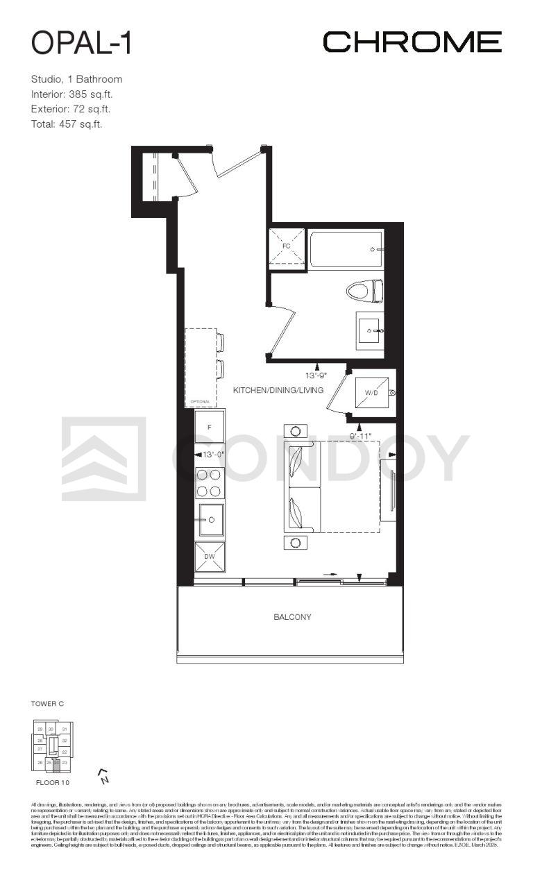 Chrome Condos OPAL-1 Floor plan