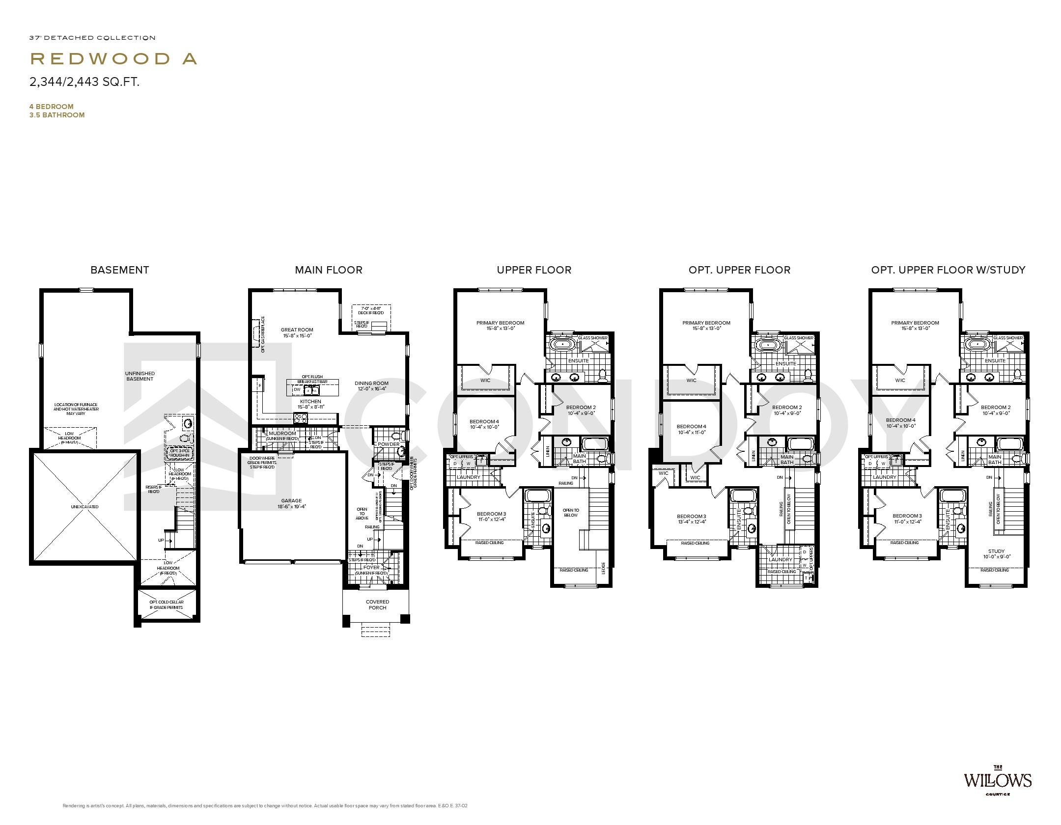 The Willows Homes R E D W O O D A floorplan