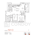 1M+D 6 1M+D 900-St.Clair-Village-Condos-Model-1M+D-floorplan