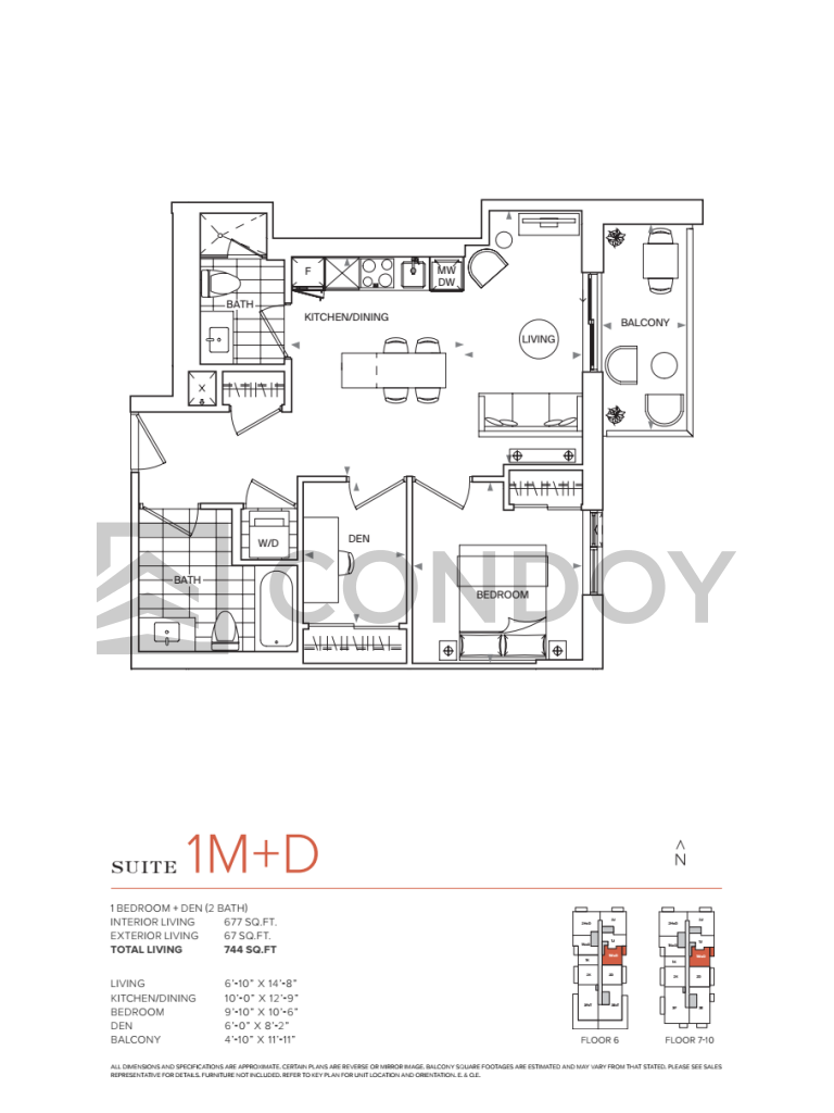 900-St.Clair-Village-Condos-Model-1M+D-floorplan