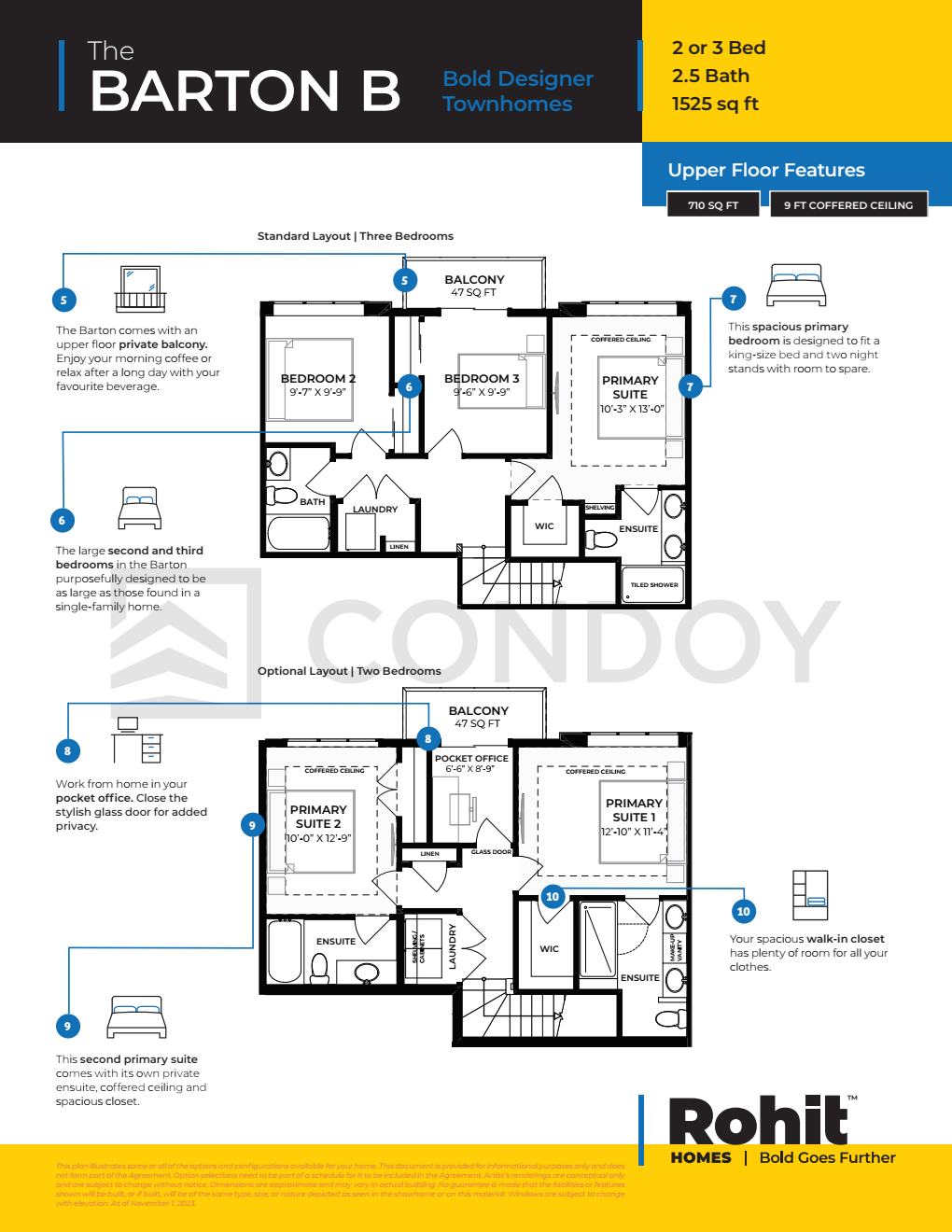 Dean’s Landing Condos Model Barton B floorplan
