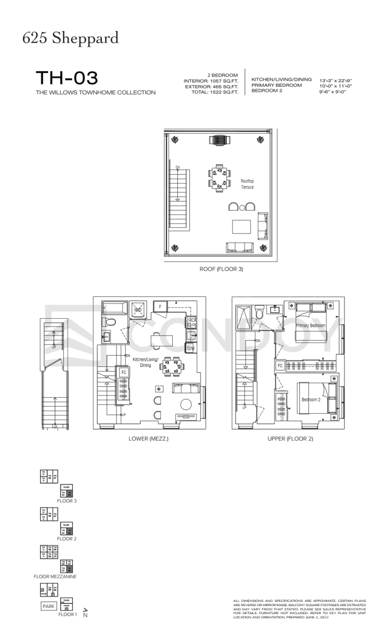 625 Sheppard Condos TH-03 Floorplan