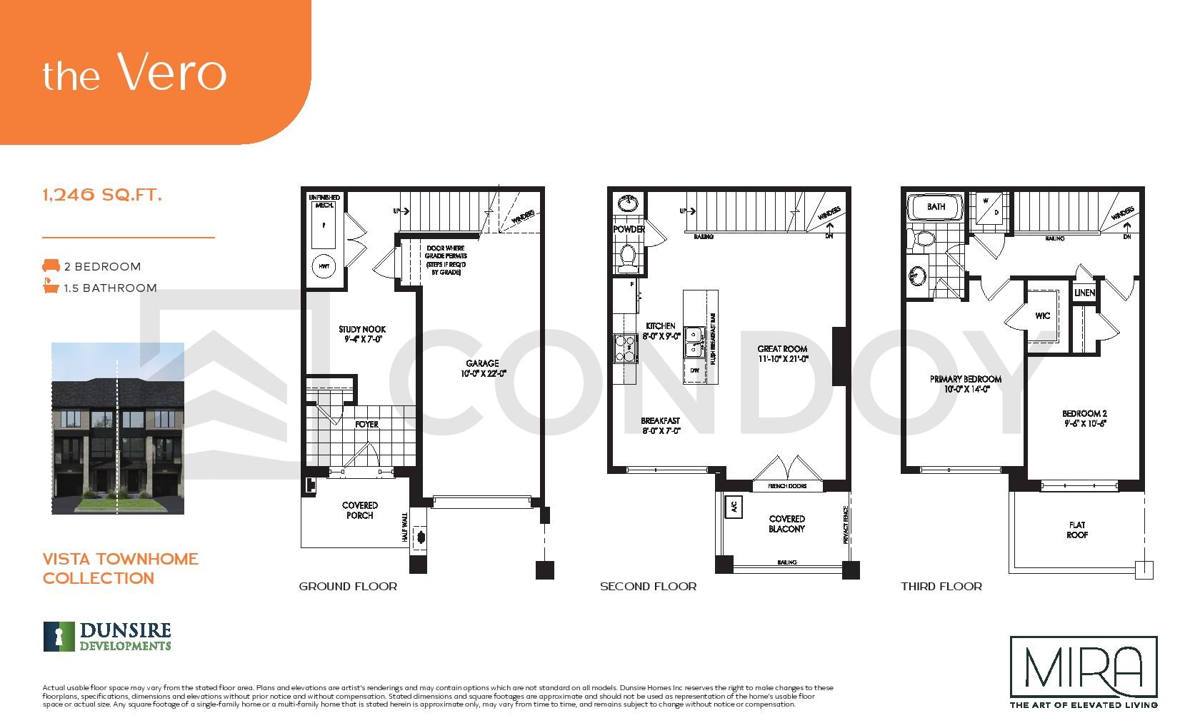 Mira Towns the Vero Floor plan