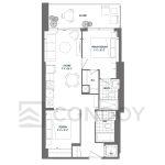 75 James Condos | 2B-17 | 690 SQF | 2B 34 75 James Condos | 2B-17 | 690 SQF | 2B 75James-Condos-2B-17-floorplan