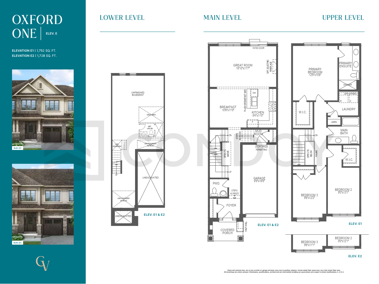 Georgina View Homes OXFORD 1 Floor Plan
