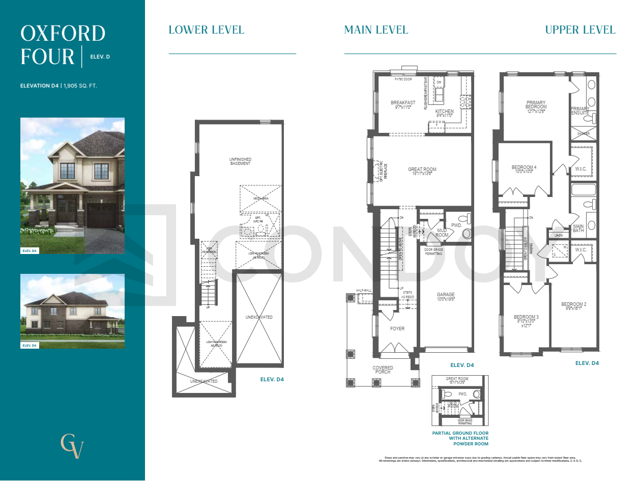 Georgina View Homes OXFORD 4 Floor Plan