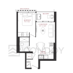 Junction Point Condos 1B_G Model Floor plan