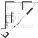 Junction Point Condos 1B_J Model Floor plan