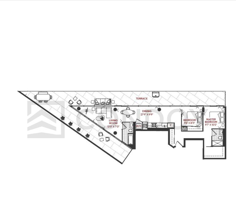 Junction Point Condos 2B_PH_A Model Floor plan
