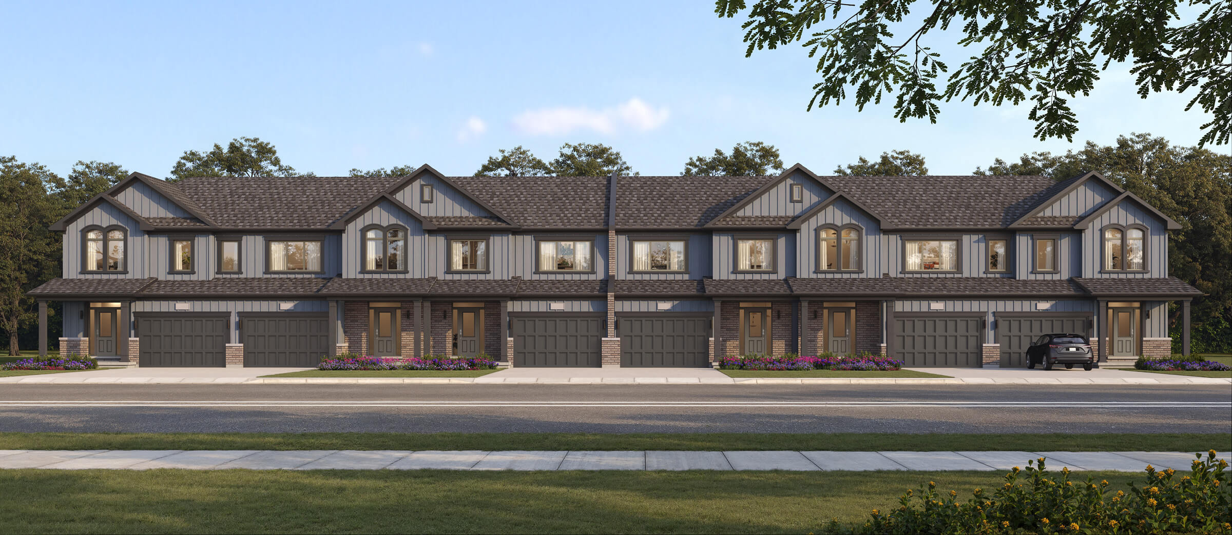 Brightside Towns at water's edge