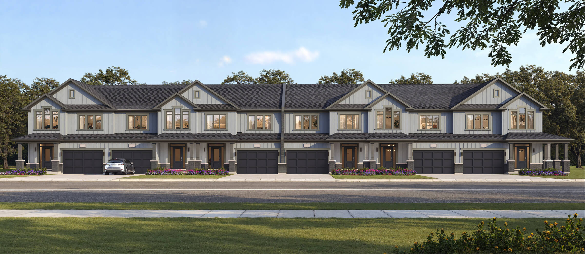 Brightside Towns at water's edge