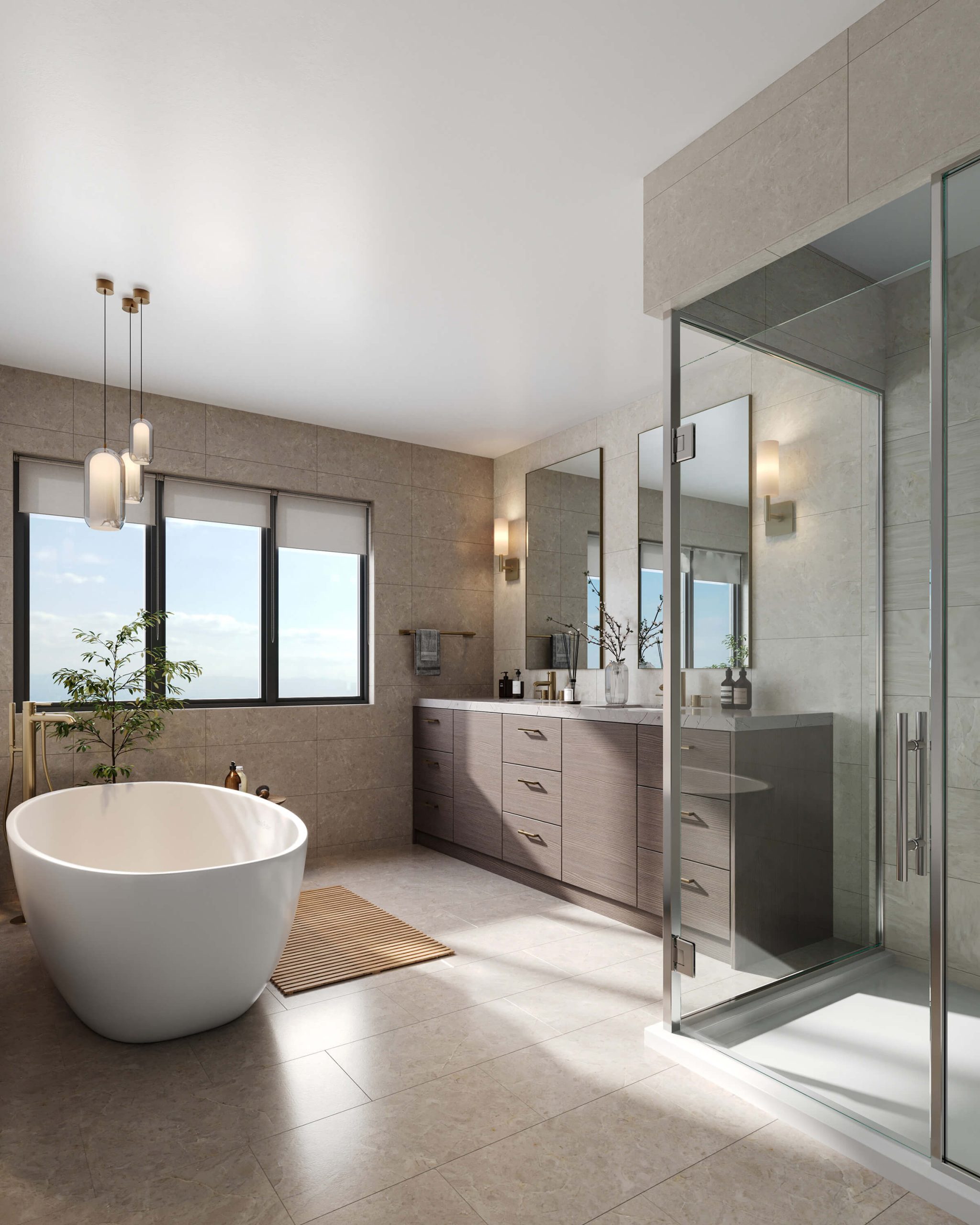 Brightside Towns at water's edge