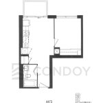 The Post Condos | A473 | 473 SQF | 1B 28 The Post Condos | A473 | 473 SQF | 1B The Post Condos A473 floorplan