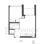 The Post Condos | A519 | 519 SQF | 1B 29 The Post Condos | A519 | 519 SQF | 1B The Post Condos A519 floorplan