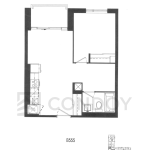 The Post Condos | B555 | 555 SQF | 1.5B 32 The Post Condos | B555 | 555 SQF | 1.5B The Post Condos B555 floorplan