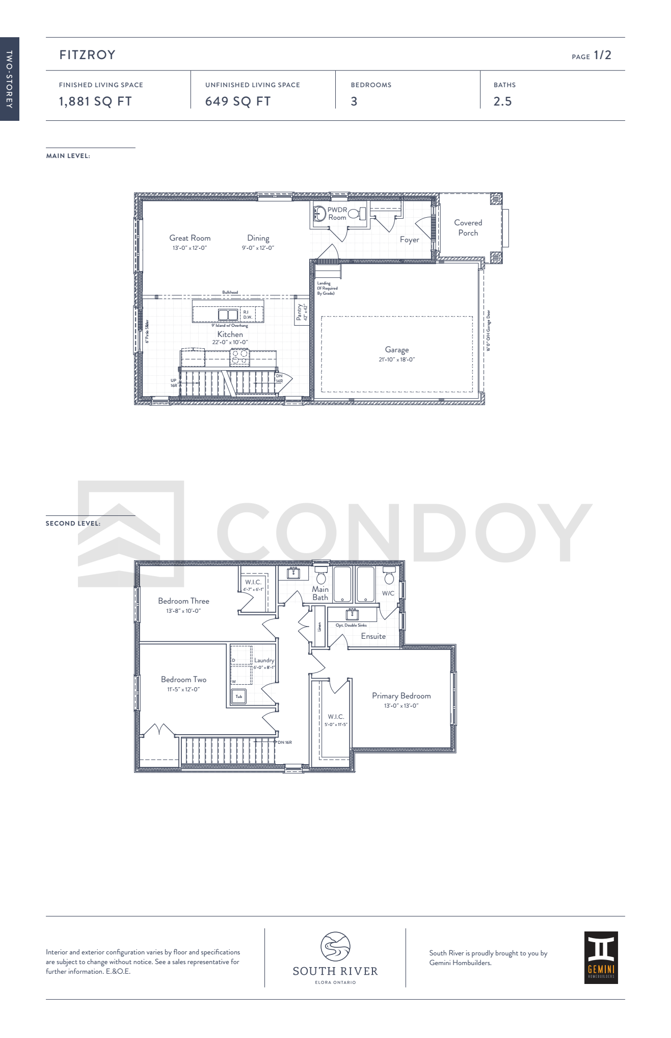 South River Fitzroy Floor Plan
