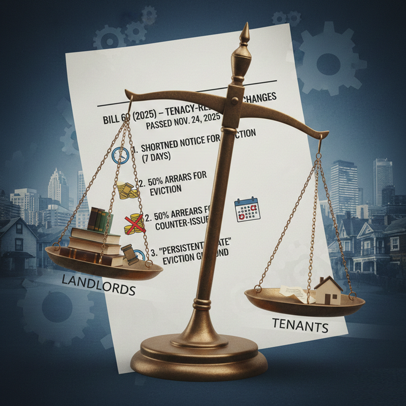 Bill 60 Passes – Summary of Tenancy Legislation Changes