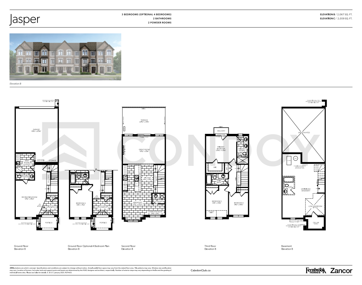 Caledon-Club-Towns Jasper-Interior Floor Plan