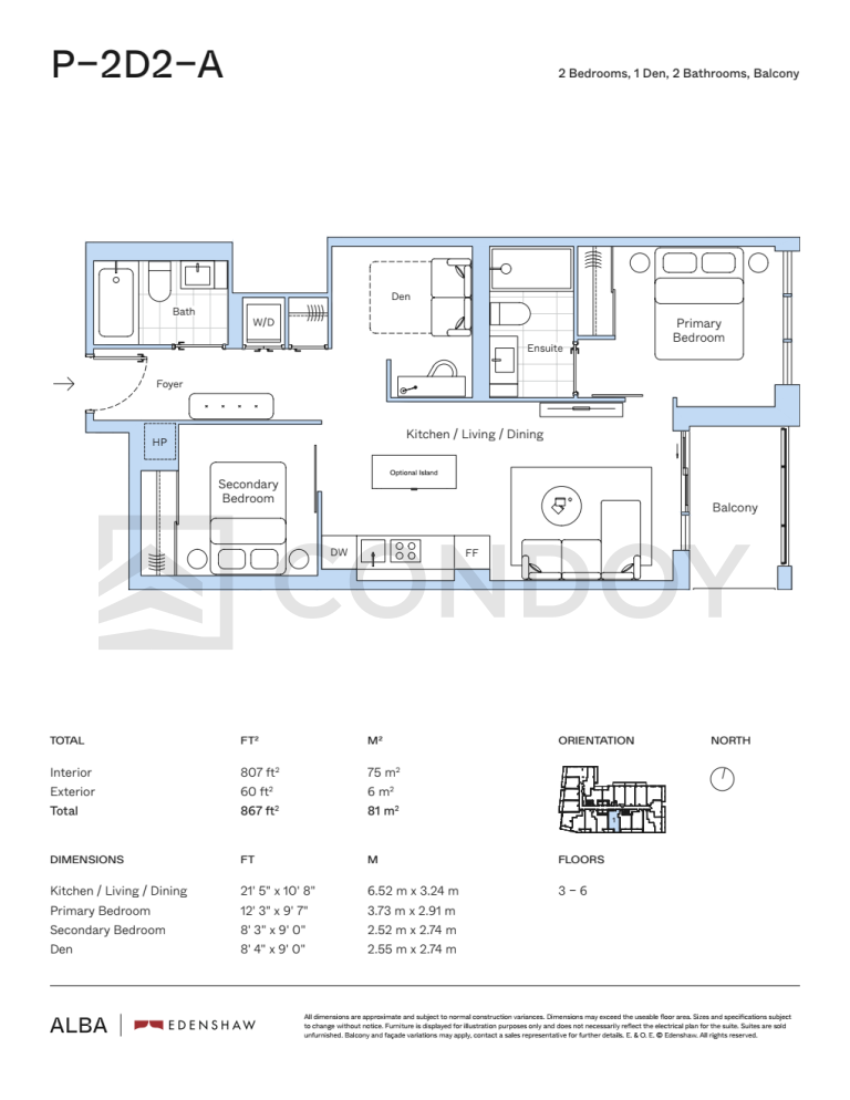 Alba-Condos P-2D2-A-Floorplan