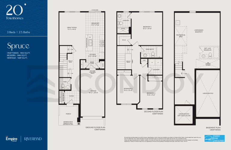 Spruce Empire Riverland Homes | Spruce | 1453 SQF | 3B