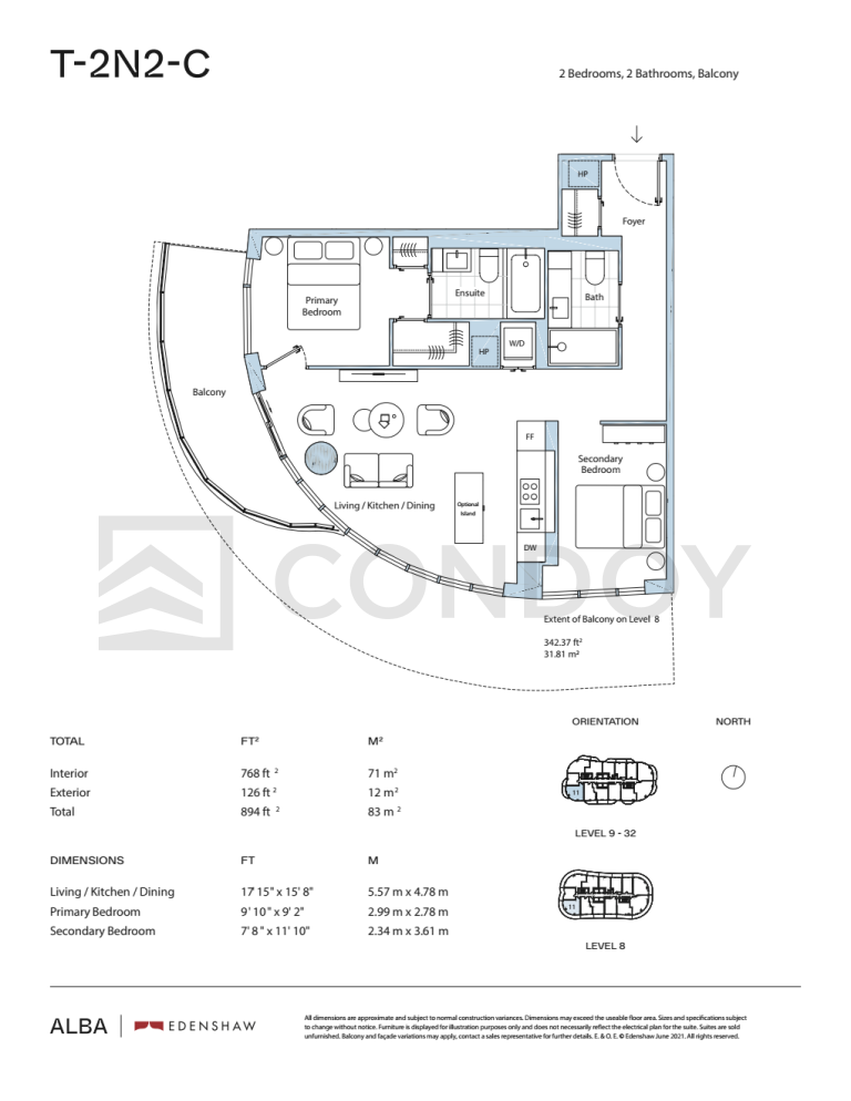 Alba-Condos T-2N2-C-Floorplan