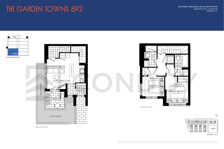 892 Westshore at Long Branch Towns | The Garden Towns 892 | 892 SQF | 2B
