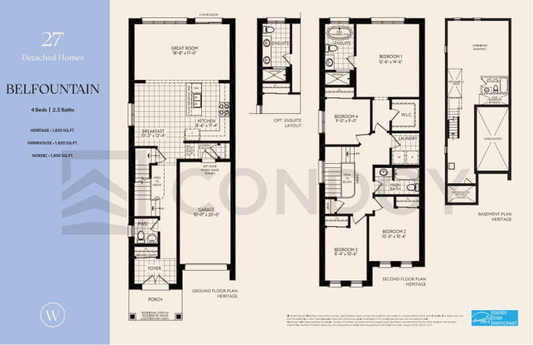 Belfountain Wellwood Homes | Belfountain | 1850 - 1855 SQF | 4B