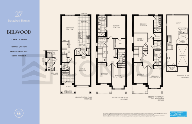 Belwood Wellwood Homes | Belwood | 1746 - 1755 SQF | 3B