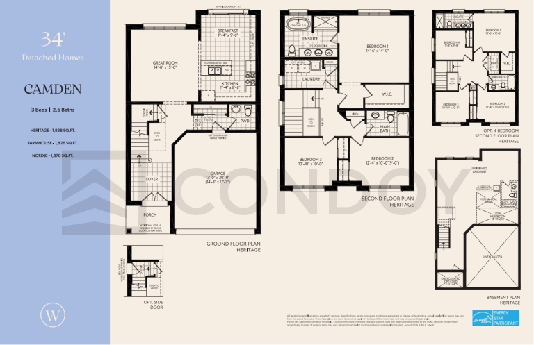 Camden Wellwood Homes | Camden | 1826 - 1870 SQF | 3B