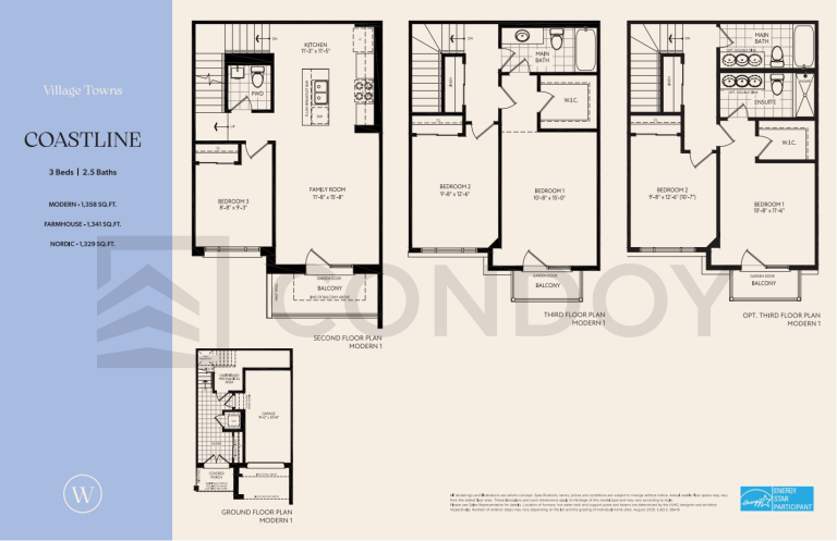 Coastline Wellwood Homes | Coastline | 1329 - 1358 SQF | 3B