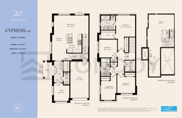 Cypress Corner Wellwood Homes | Cypress Corner | 1723 - 1741 SQF | 4B