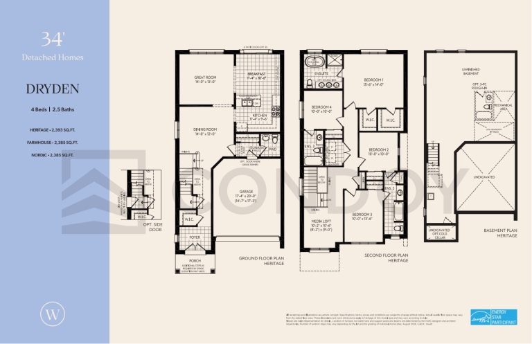 Dryden Wellwood Homes | Dryden | 2385 - 2393 SQF | 4B