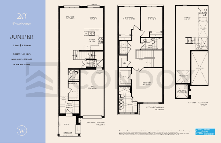 Juniper Wellwood Homes | Juniper | 1631 - 1659 SQF | 3B