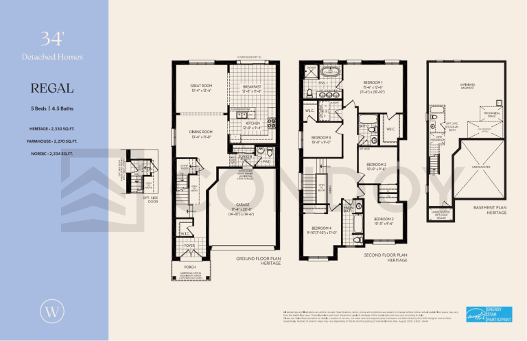 Regal Wellwood Homes | Regal | 2270 - 2334 SQF | 5B