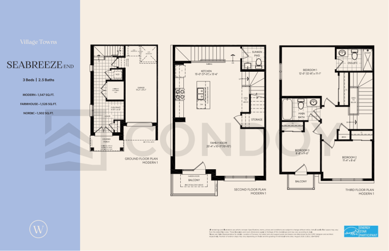 SEABREEZE END Wellwood Homes | Seabreeze End | 1501 - 1547 SQF | 3B