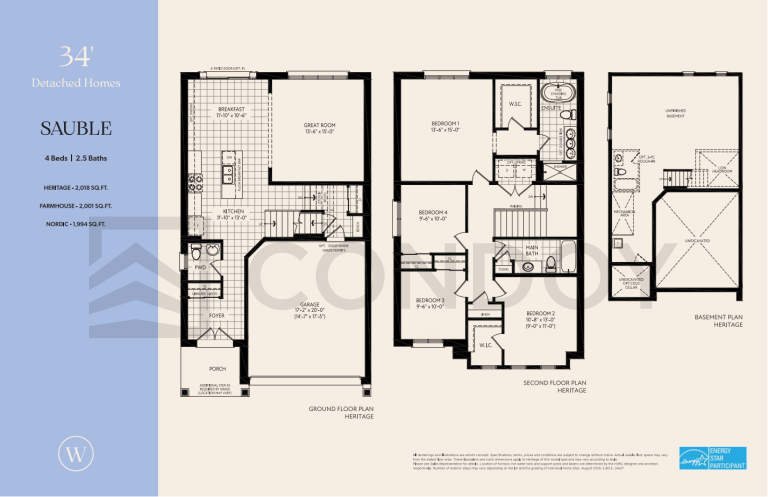 Sauble Wellwood Homes | Sauble | 1994 - 2018 SQF | 4B