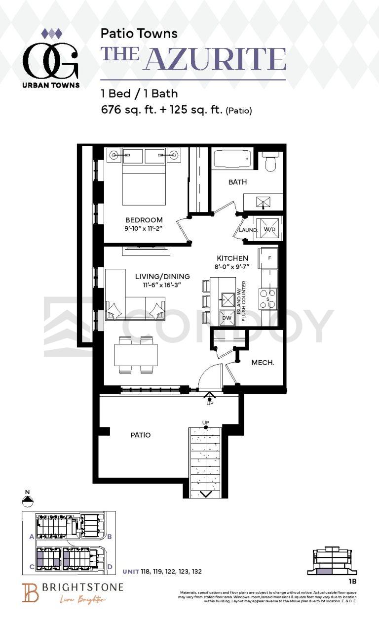 The Azurite OG Urban Towns | The Azurite | 676 SQF | 1B