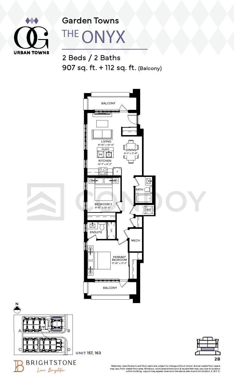 The Onyx OG Urban Towns | The Onyx | 907 SQF | 2B