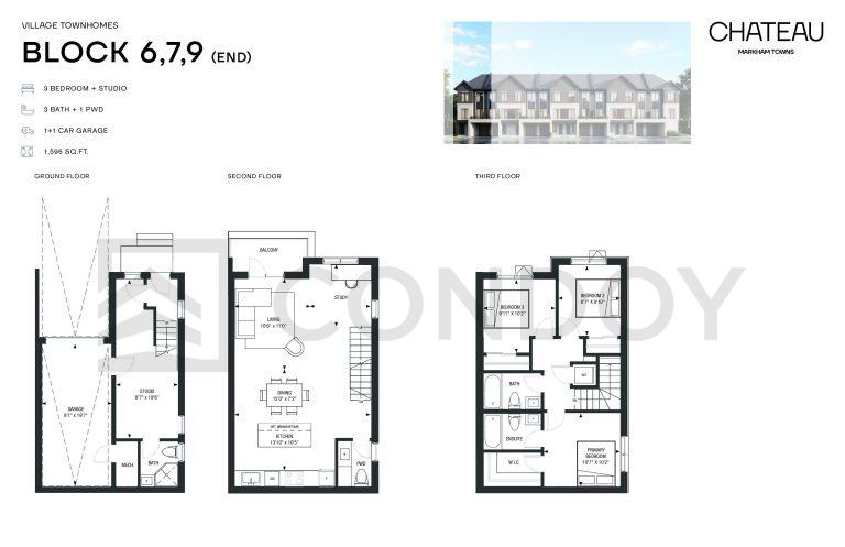 Chateau Markham Towns village-end Floor Plan