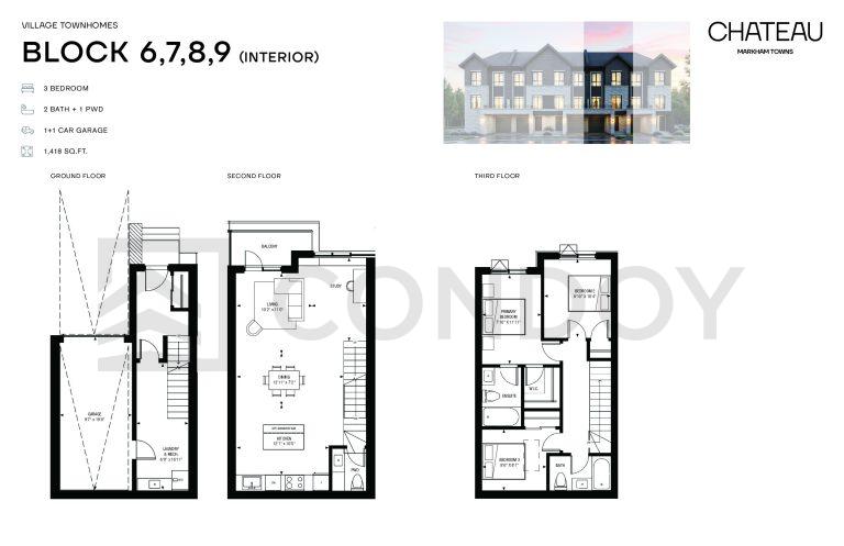 Chateau Markham Towns village-interior Floor Plan