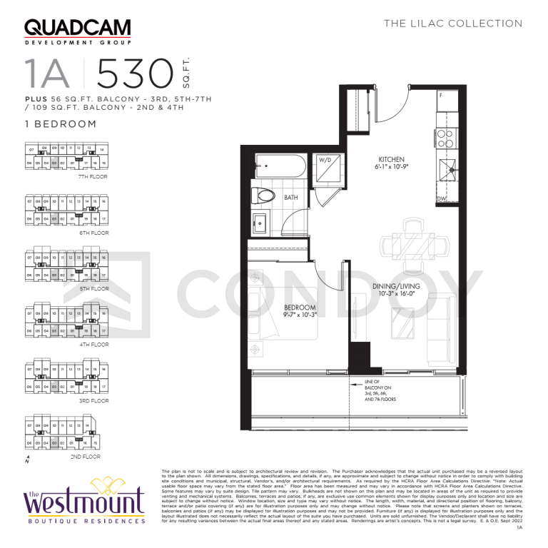 The Westmount Boutique Residences 1A Floor Plan