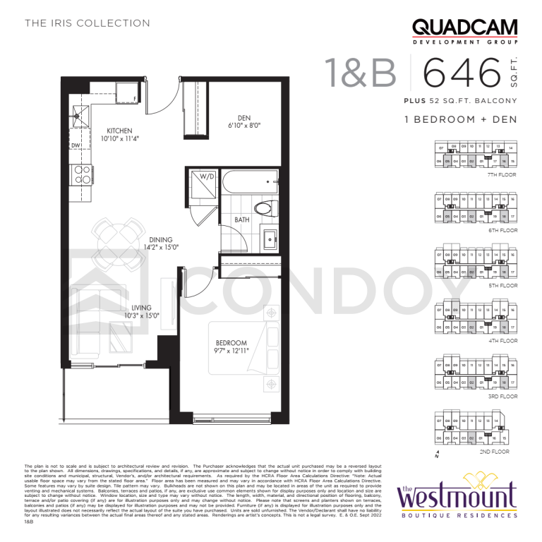 The Westmount Boutique Residences 1&B Floor Plan
