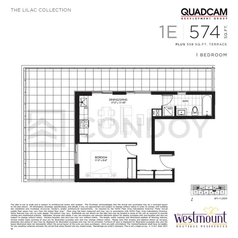 The Westmount Boutique Residences 1E Floor Plan