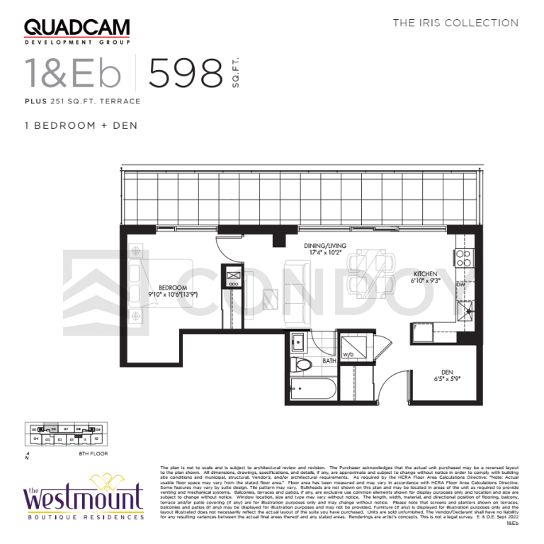 The Westmount Boutique Residences 1+Eb Floor Plan