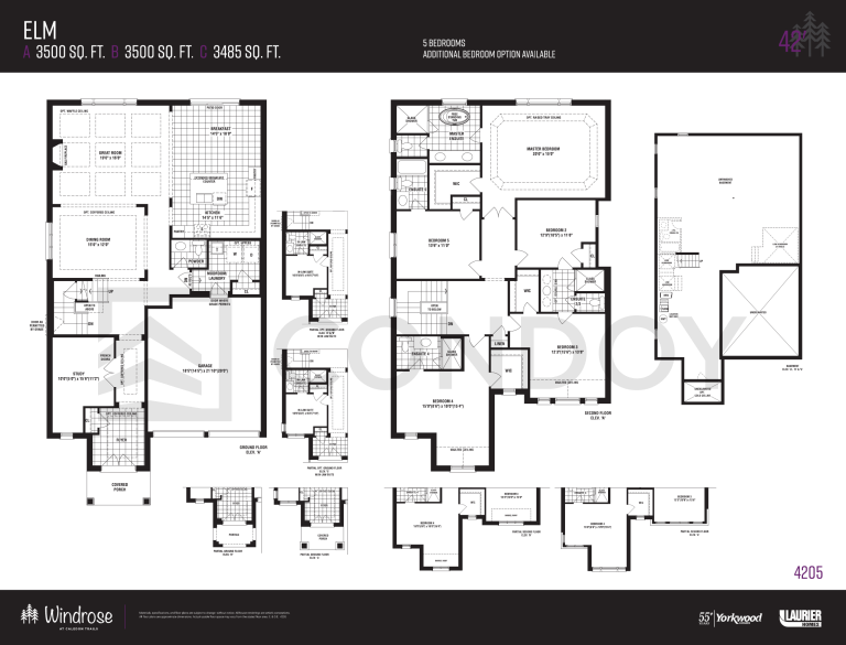 Windrose at Caledon Trails elm Floor Plan