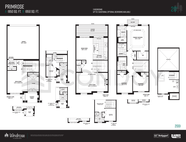 Windrose at Caledon Trails primrose Floor Plan