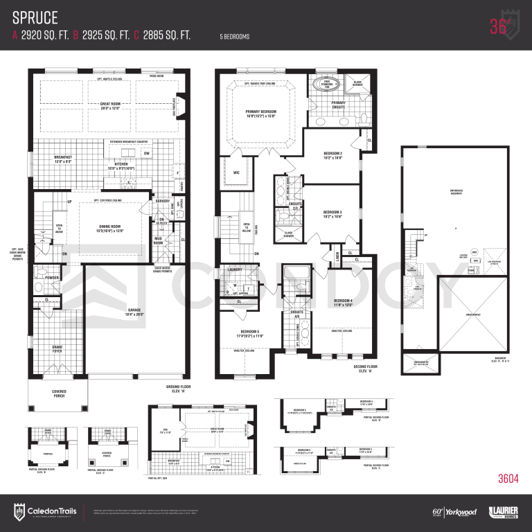 Windrose at Caledon Trails spruce Floor Plan